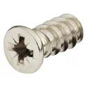 Euro screw Varianta, for Ø5mm drill holes, 6x13,5mm, cylindrical head, PZ, steel, fully threaded