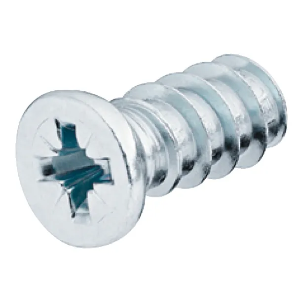 Euro screw Varianta, for Ø5mm drill holes, 6x13,5mm, cylindrical head, PZ, steel, fully threaded