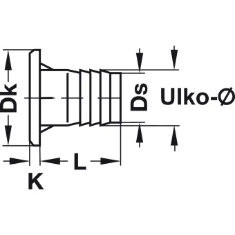 Veržlė įkalama M10x17mm,