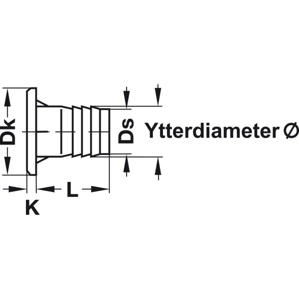 Press-fit sleeve, Internal thread, steel, with rim