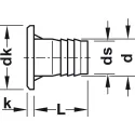 Press-fit sleeve, Internal thread, steel, with rim