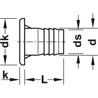 Veržlė įkalama M10x17mm,