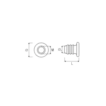 Įvorė įkalama M6x14mm,
