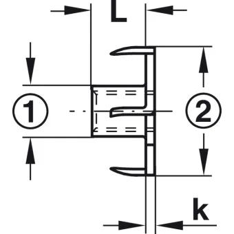 T-nut, With internal thread, steel