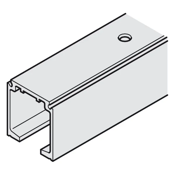 Single running track, Pre-drilled, W31mm H33mm