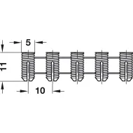 Įvorė plastikinė M5x11 HAFELE