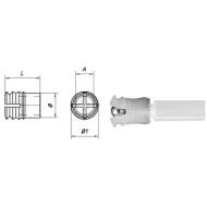 Įvorė su rutuliuku plastikinė M6x12