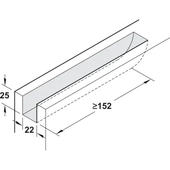 SDS Slido D-Line 120 I medinėms 1 durims su švelniu stabdymu 2 kryptimis