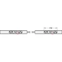 Sliding door fitting, Slido D-Line11 120L, set without running track