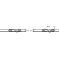 Sliding door fitting, Slido D-Line11 120L, set without running track