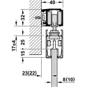 Sliding door fitting, Slido D-Line11 120L, set without running track