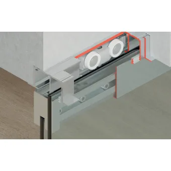 Sliding door fitting, Slido D-Line11 120L, set without running track