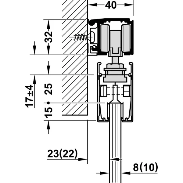 SDS Slido D-Line 120 L stik.1d. šveln.užd.1k H