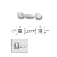 Kaištis BONE (Male) D7 L17 plast. balta 