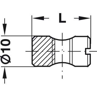 Veržlė cilindrinė M6x14mm, Ø10mm,