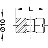 Veržlė cilindrinė M6x14 D10 HAFELE
