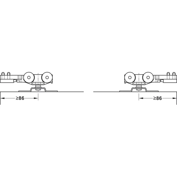 SDS Slido D-Line11 120P medinėms 1 durims