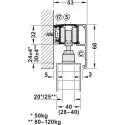 SDS Slido D-Line11 120P medinėms 1 durims