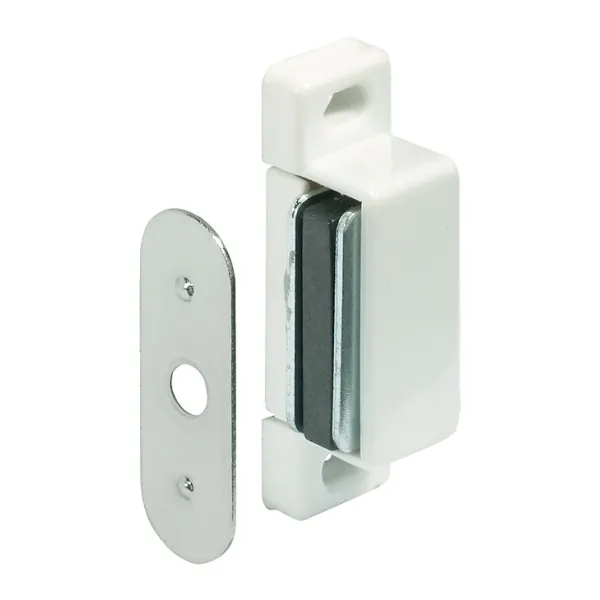 Magnetic catch housing, pull 2kg, for screw fixing, square