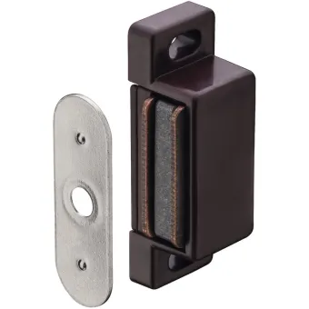Magnetic catch housing, pull 2kg, for screw fixing, square