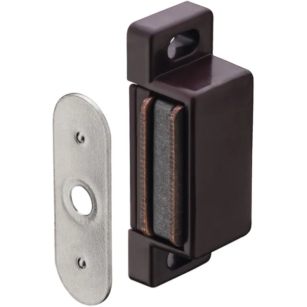Magnetic catch housing, pull 2kg, for screw fixing, square