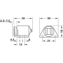 Magnetic catch, pull 3–4kg, for screw fixing, round