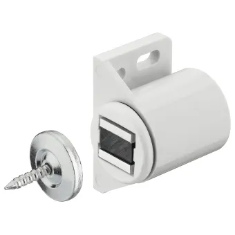 Magnetic catch, pull 3–4kg, for screw fixing, round