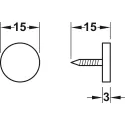 Magnetic catch, pull 3–4kg, for screw fixing, round