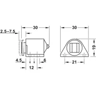Magnetukas su plokštele 3-4kg rudas HAFELE
