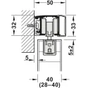 SDS Slido D-Line 50 I medinėms 1 durims