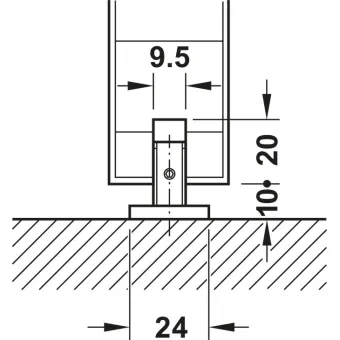 SDS Slido D-Line 50 I medinėms 1 durims