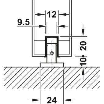 SDS Slido D-Line 50 I medinėms 1 durims