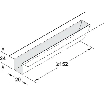 SDS Slido D-Line 50 I medinėms 1 durims su švelniu stabdymu 2 kryptimis
