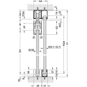Sliding door fitting, Slido D-Line11 50L, set without running track