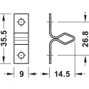 Twin roller catch, For screw fixing, steel
