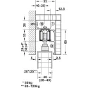 Sliding door fitting, Slido D-Line11 50P, set without running track