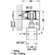 SDS Slido D-Line11 50P medinėms durims