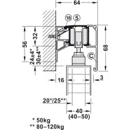 SDS Slido D-Line11 50P medinėms durims