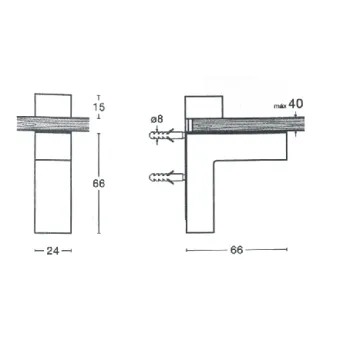 Holder 4-40mm matt chrome