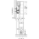 Sliding door fitting, Slido D-Line41 50X, set