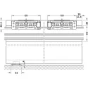 Sliding door fitting, Slido D-Line41 50X, set