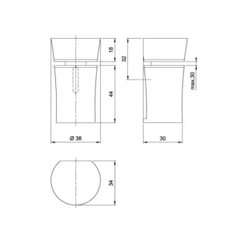 Holder 4-26mm chrome