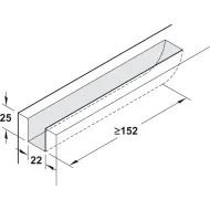 Sliding door fitting, Häfele Slido D-Line11 80I, set without running track