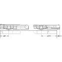 Sliding door fitting, Häfele Slido D-Line11 80I, set without running track