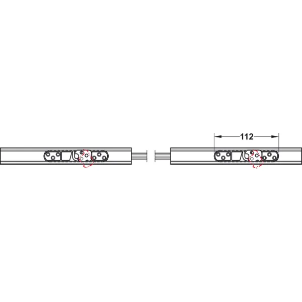 SDS Slido D-Line 80 L stiklinėms 1 durims