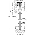 Sliding door fitting, Slido D-Line11 80L, set without running track