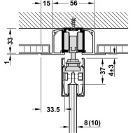 Sliding door fitting, Slido D-Line11 80L, set without running track