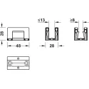 Sliding door fitting, Slido D-Line11 80L, set without running track