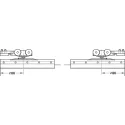 Sliding door fitting, Slido D-Line11 80L, set without running track
