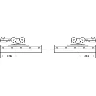 Sliding door fitting, Slido D-Line11 80L, set without running track